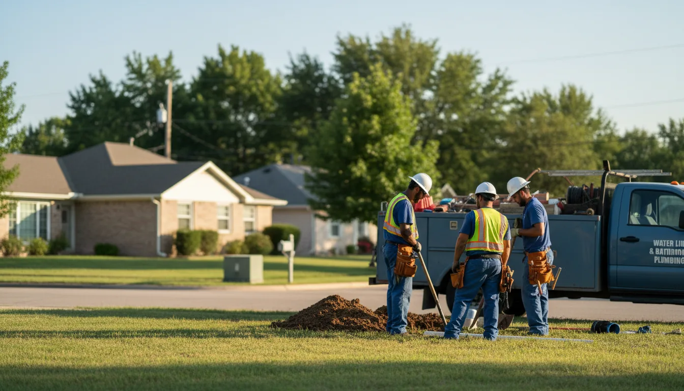 Residential water line and bathroom plumbing service in Lutz, FL
